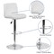 Emma and Oliver Swivel Rolled Seat Adjustable Height Barstool with Chrome Base